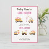 かわいい建築トラックベビーシャワー招待状 招待状 (スタンド正面)