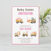 かわいい建築トラックベビーシャワー招待状 招待状 (スタンド正面)