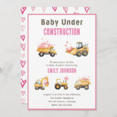 かわいい建築トラックベビーシャワー招待状 招待状 (正面/裏面)