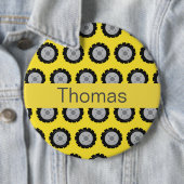 かわいい建築トラックホイール 缶バッジ (インサイチュ)