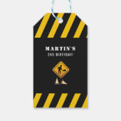 かわいい建築トラック誕生日キッズキッズサンキュー ギフトタグ (裏面)