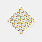 かわいい建築トラック車のパーティー用品 スタンダードカクテルナプキン (角)