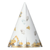 かわいい建築トラック パーティーハット (裏面)