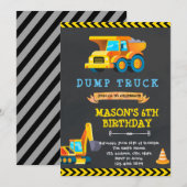 かわいい建築トラック 招待状 (正面/裏面)