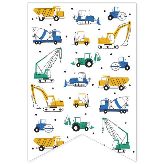 かわいい建築ハッピーバースデーバナー バンティングフラッグ (第1の旗)