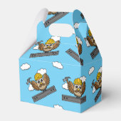 かわいい建築ワーカーフクロウと懸命ハットマンガ フェイバーボックス (裏面サイド)