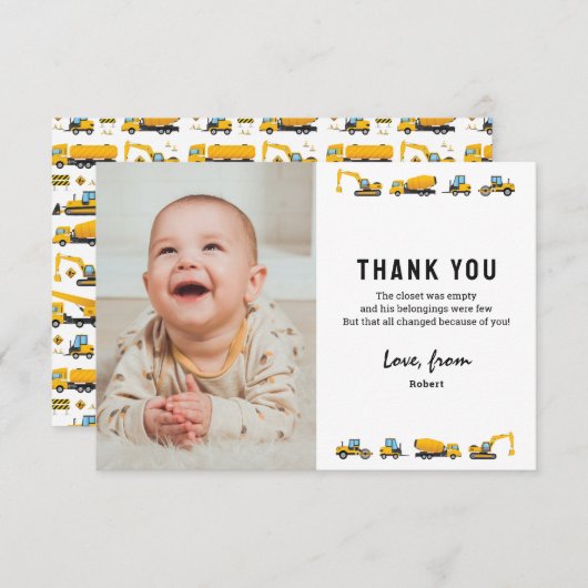 かわいい建築写真誕生日ありがとう サンキューカード (正面/裏面)