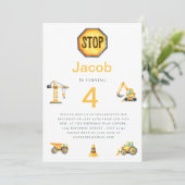 かわいい建築子供の誕生日 招待状 (スタンド正面)