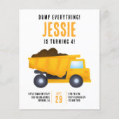 かわいい建築誕生日パーティーの招待状 (正面)