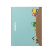 かわいい建築車で男の子を ノートパッド (回転)