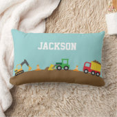 かわいい建築車の男の子部屋の装飾 ランバークッション (ブランケット)