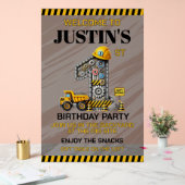 かわいい建築1歳の誕生日パーティー アクリルサイン (ウェディング)