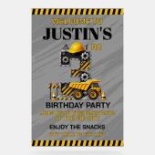 かわいい建築3歳の誕生日パーティー アクリルサイン (正面)