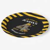 かわいい建築4th誕生日パーティー紙プレート ペーパープレート (アングル)