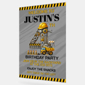 かわいい建築4th誕生日パーティー アクリルサイン (傾斜)