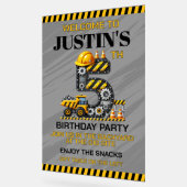 かわいい建築5thバースデーパーティー アクリルサイン (傾斜)