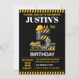 かわいい建築5thバースデーパーティー 招待状