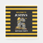 かわいい建築6thバースデーパーティー紙プレート スタンダードランチョンナプキン (正面)