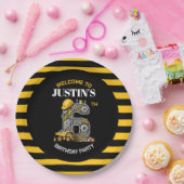 かわいい建築6thバースデーパーティー ペーパープレート (パーティー)