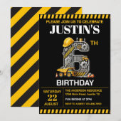 かわいい建築6thバースデーパーティー 招待状 (正面/裏面)