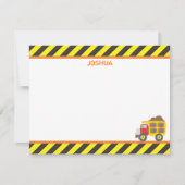 かわいい建設ダンプトラック男子の文房具 ノートカード (正面)