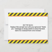 かわいい建設ダンプトラック男子の文房具 ノートカード (裏面)