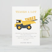 かわいい建設ダンプトラック 誕生日 すべての年齢 サンキューカード (スタンド正面)