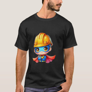 かわいい建設作業員スーパーヒーロービルダースーパーヒーロー Tシャツ