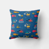 かわいい建設引越し業者パターン クッション (裏面)