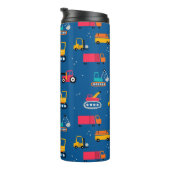 かわいい建設引越し業者パターン タンブラー (回転右)