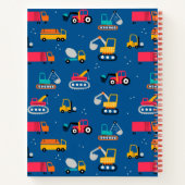 かわいい建設引越し業者パターン ノートブック (裏面)