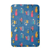 かわいい建設引越し業者パターン バスマット (正面縦)