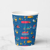 かわいい建設引越し業者パターン 紙コップ (右)