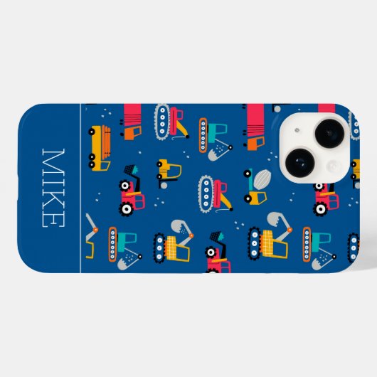 かわいい建設引越し業者パターン Case-Mate iPhoneケース (裏面 (横))