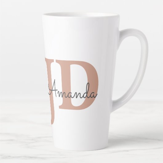 かわいい弁護士JD卒業生パーソナライズされた名 カフェラテマグ (右)