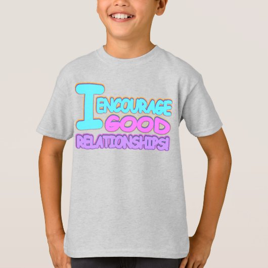 かわいい式デザイン良い人間関係。買今 Tシャツ (正面)