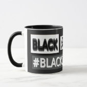 かわいい式デザイン「#BLACKANDWHITE」。買今 マグカップ (左)