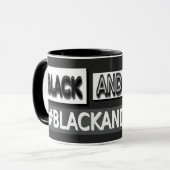 かわいい式デザイン「#BLACKANDWHITE」。買今 マグカップ (正面左)