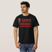 かわいい式デザイン「#ILOVECANADA」。買今 Tシャツ (正面フル)