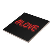 かわいい式デザイン「#LOVE」。買今 タイル (側面)
