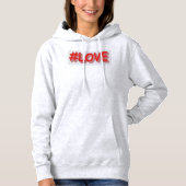 かわいい式デザイン「#LOVE」。買今 パーカ (正面)