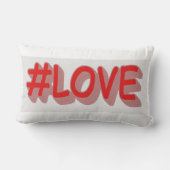 かわいい式デザイン「#LOVE」。買今 ランバークッション (裏面)