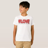 かわいい式デザイン「#LOVE」。買今 Tシャツ (正面フル)