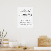 かわいい式結婚のサイン ポスター (キッチン)