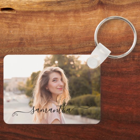 かわいい弓の署名名写真 キーホルダー (正面)