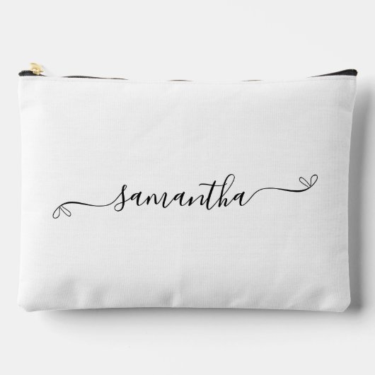 かわいい弓の署名名 アクセサリーポーチ (正面)