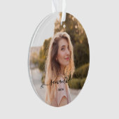 かわいい弓の署名名 オーナメント (正面)