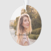 かわいい弓の署名名 オーナメント (正面)