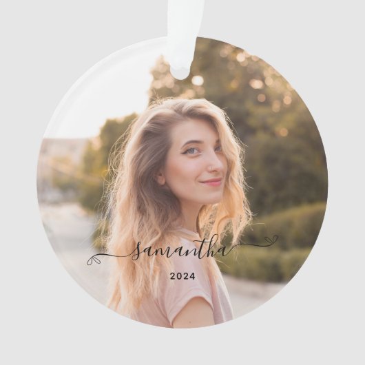 かわいい弓の署名名 オーナメント (正面)