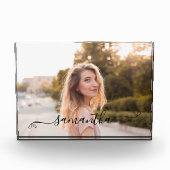 かわいい弓の署名名 フォトブロック (正面)